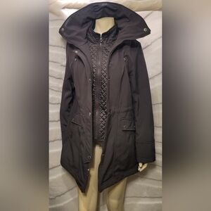 Nautica Gray Puffer Coat w/Zip Quilted Vest Heat Retention Women's Size XL